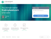 Tablet Screenshot of findmylead.com